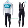 Maillot Cyclisme Hiver + Collant à Bretelles 2018 Team Sky N001